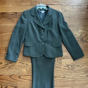 Ann Taylor 3 piece gray pinstripe suit